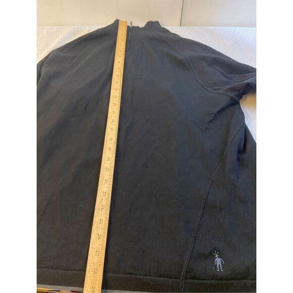 SmartWool Black 1/2 zipper ribbed pullover xxl Merino rn#116388 2x - Picture 5 of 6
